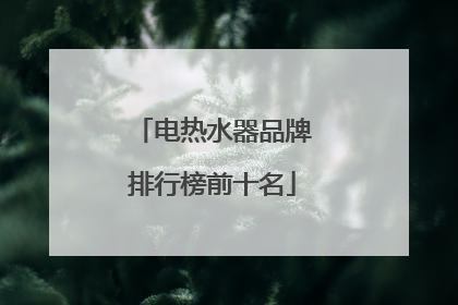 电热水器品牌排行榜前十名