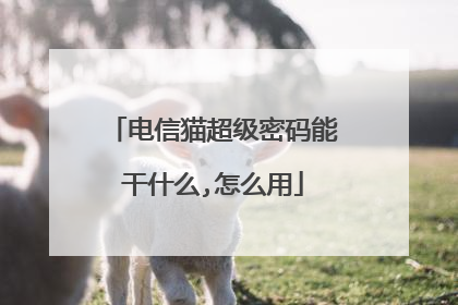 电信猫超级密码能干什么,怎么用