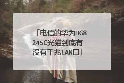 电信的华为HG8245C光猫到底有没有千兆LAN口