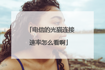 电信的光猫连接速率怎么看啊