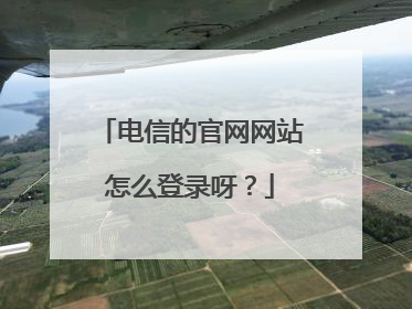 电信的官网网站怎么登录呀?