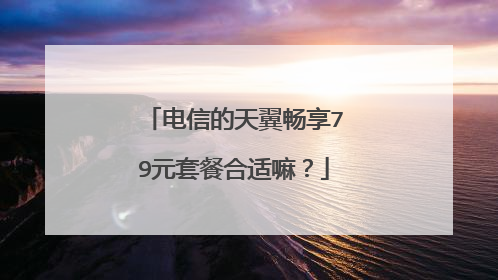 电信的天翼畅享79元套餐合适嘛?