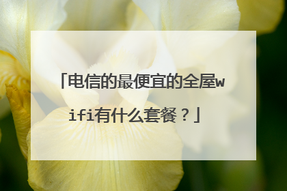 电信的最便宜的全屋wifi有什么套餐？