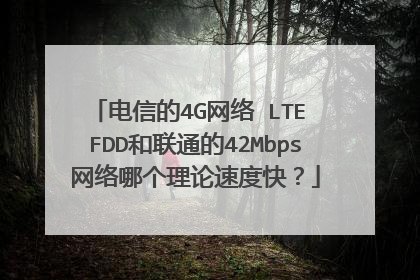 电信的4G网络 LTE FDD和联通的42Mbps网络哪个理论速度快？