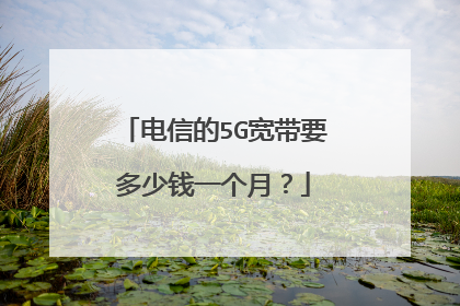 电信的5G宽带要多少钱一个月？