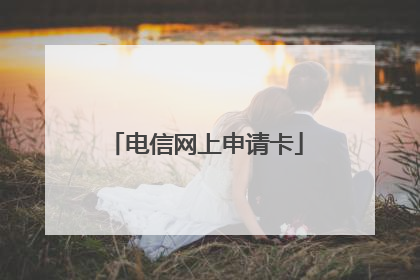 电信网上申请卡