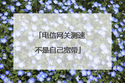 电信网关测速不是自己宽带