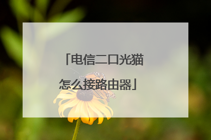 电信二口光猫怎么接路由器
