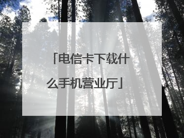 电信卡下载什么手机营业厅