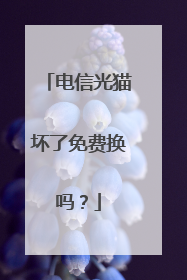 电信光猫坏了免费换吗？