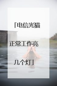 电信光猫正常工作亮几个灯