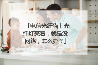 电信光纤猫上光纤灯亮着，就是没网络，怎么办？