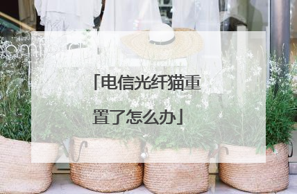 电信光纤猫重置了怎么办