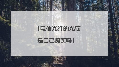 电信光纤的光猫是自己购买吗