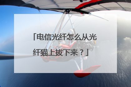 电信光纤怎么从光纤猫上拔下来?