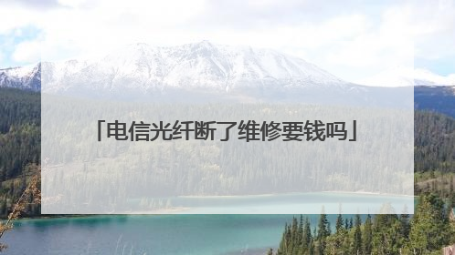 电信光纤断了维修要钱吗