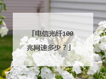 电信光纤100兆网速多少?