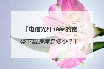 电信光纤100M的宽带下载速度是多少?