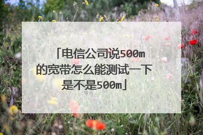 电信公司说500m的宽带怎么能测试一下是不是500m