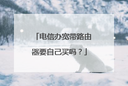 电信办宽带路由器要自己买吗？