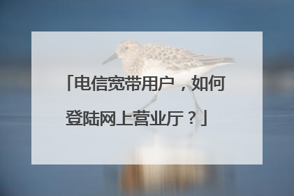 电信宽带用户,如何登陆网上营业厅?