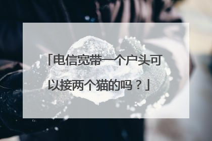 电信宽带一个户头可以接两个猫的吗?