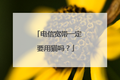 电信宽带一定要用猫吗？