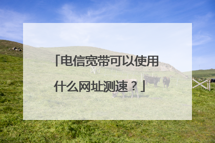 电信宽带可以使用什么网址测速?