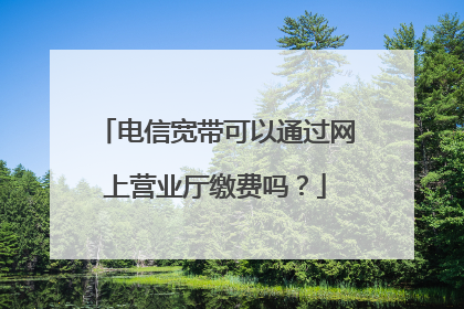 电信宽带可以通过网上营业厅缴费吗？