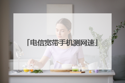 电信宽带手机测网速
