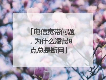 电信宽带问题,为什么凌晨0点总是断网