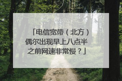 电信宽带（北方）偶尔出现早上八点半之前网速非常慢？