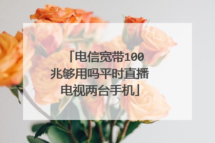 电信宽带100兆够用吗平时直播电视两台手机