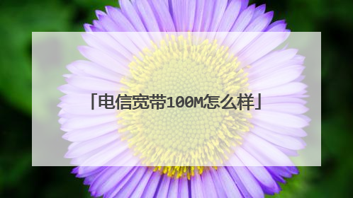 电信宽带100M怎么样