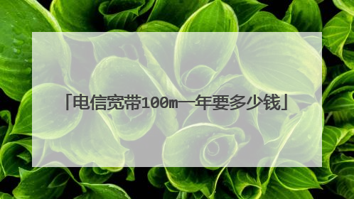电信宽带100m一年要多少钱