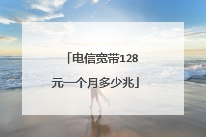 电信宽带128元一个月多少兆