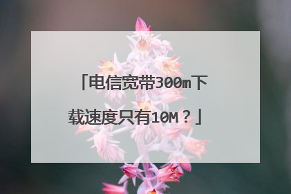 电信宽带300m下载速度只有10M？