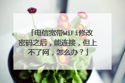 电信宽带WiFi修改密码之后，能连接，但上不了网，怎么办？