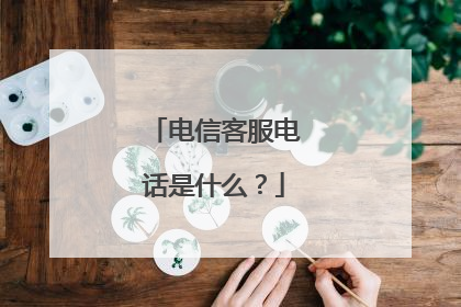 电信客服电话是什么？