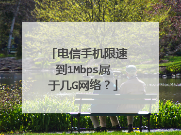 电信手机限速到1Mbps属于几G网络?