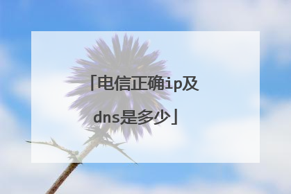 电信正确ip及dns是多少