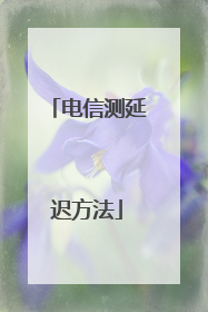 电信测延迟方法