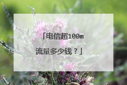 电信超100m流量多少钱？