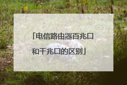 电信路由器百兆口和千兆口的区别