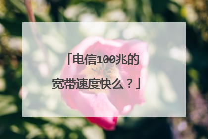 电信100兆的宽带速度快么？