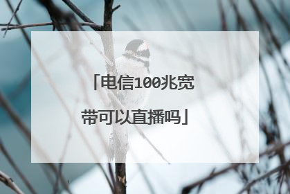 电信100兆宽带可以直播吗