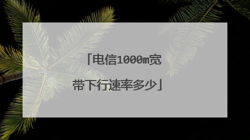 电信1000m宽带下行速率多少