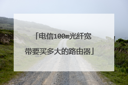 电信100m光纤宽带要买多大的路由器