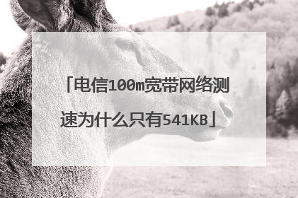 电信100m宽带网络测速为什么只有541KB