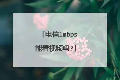 电信1mbps能看视频吗?